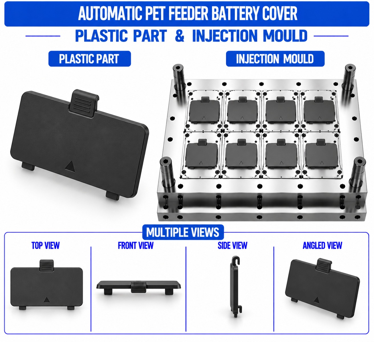 Automatic Pet Feeder Plastic Battery Cover Mould and Moulding Service